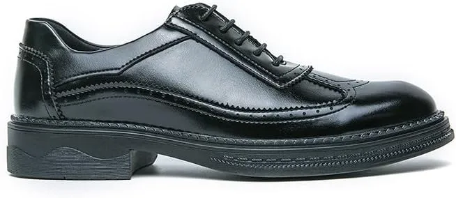 Santimon Men's Wingtip Brogue Oxford Shoes Lace Up Leather Dress Shoes Formal Business Oxford Derby Shoes