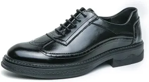 Santimon Men's Wingtip Brogue Oxford Shoes Lace Up Leather Dress Shoes Formal Business Oxford Derby Shoes