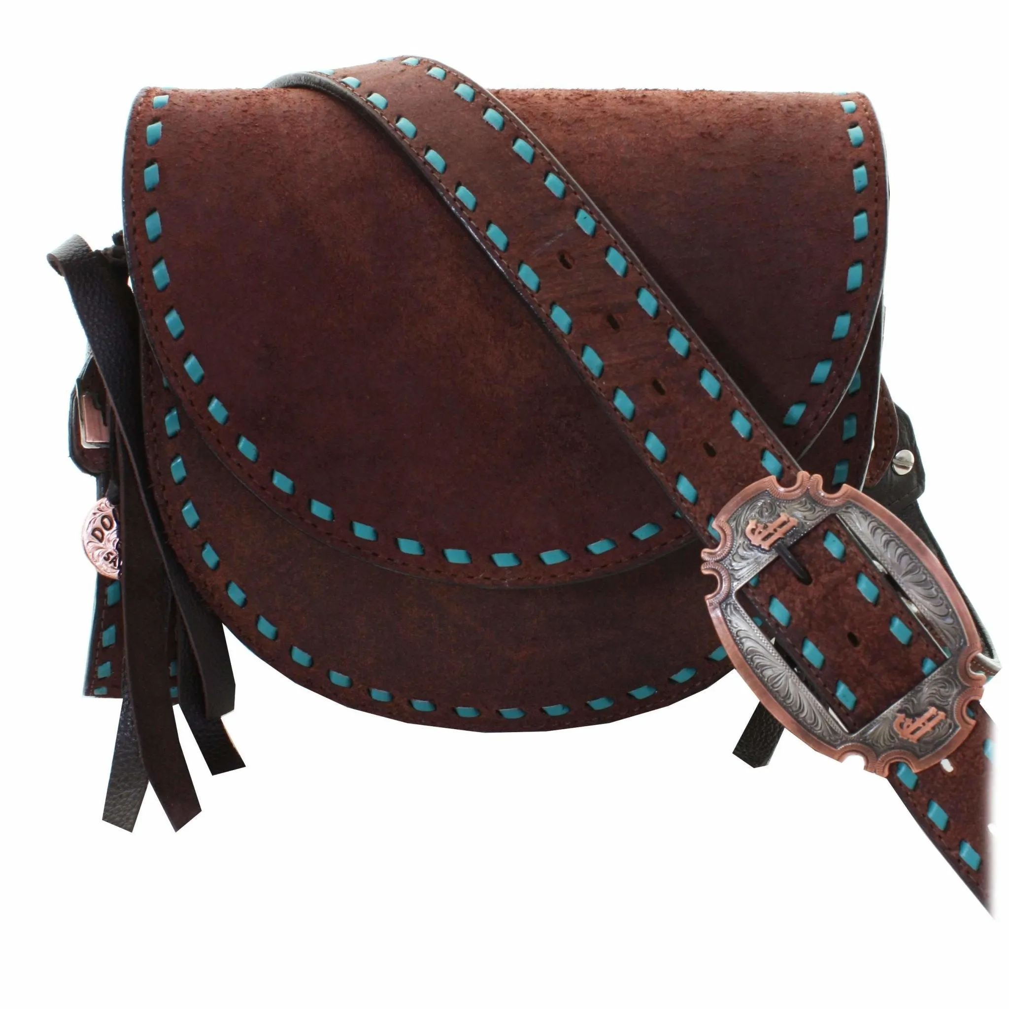 SB24A - Brown Rough Out Saddle Bag