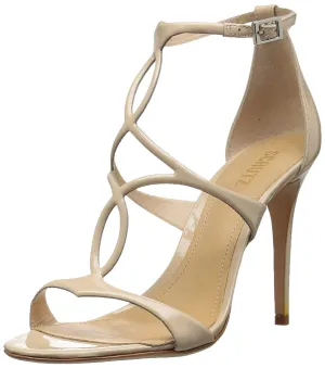 SCHUTZ Rania Tanino Nude Silngle Sole High Heel Patent Leather T-strap Pumps
