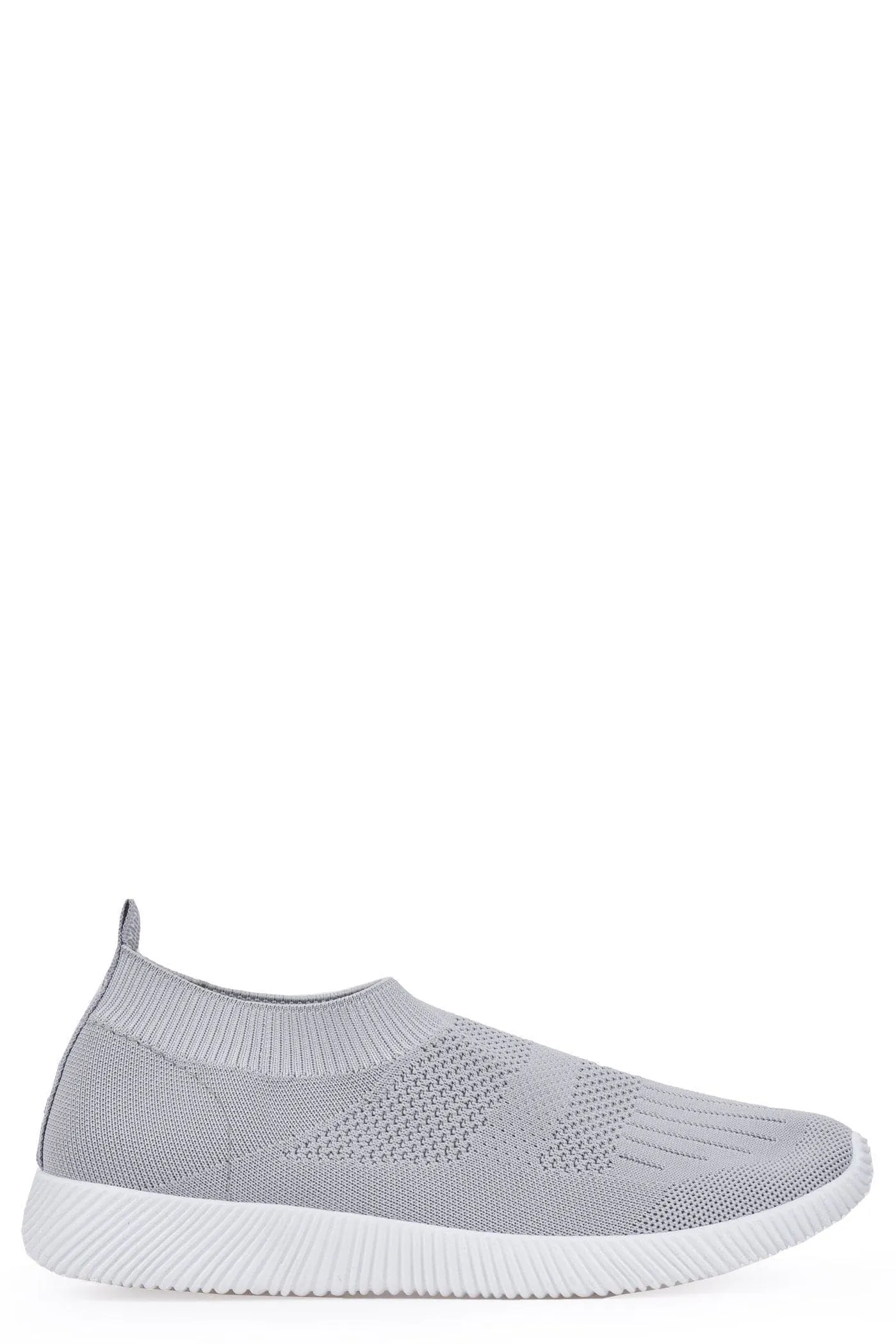 Shaughna Slip On Knitted Trainer in Grey