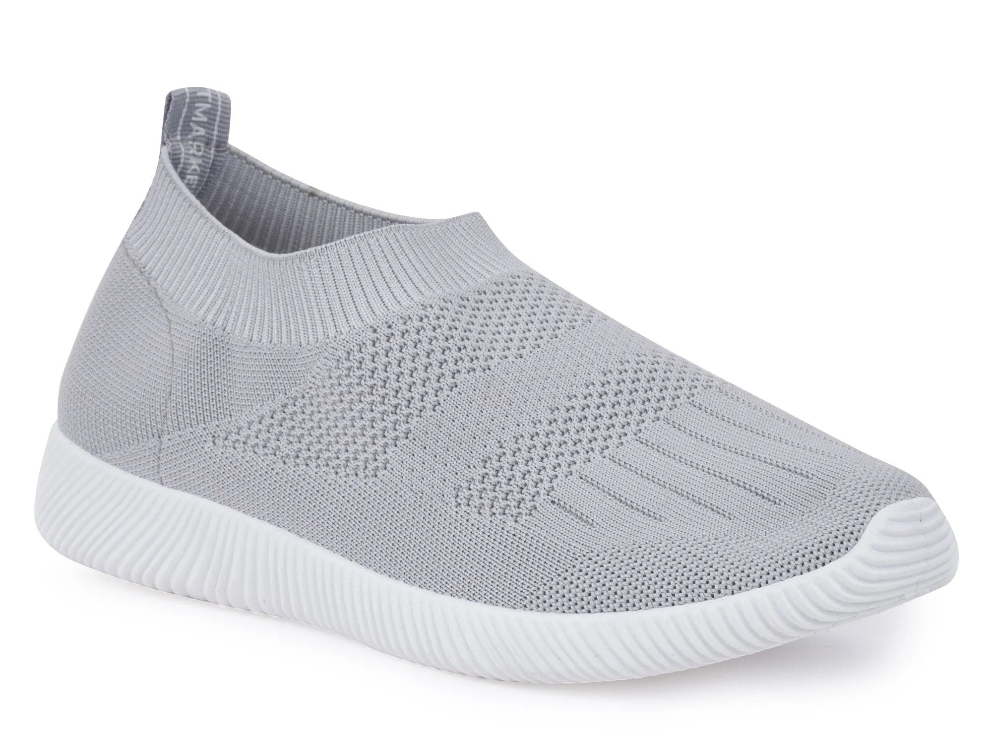 Shaughna Slip On Knitted Trainer in Grey