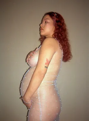 Sheer pearl slip