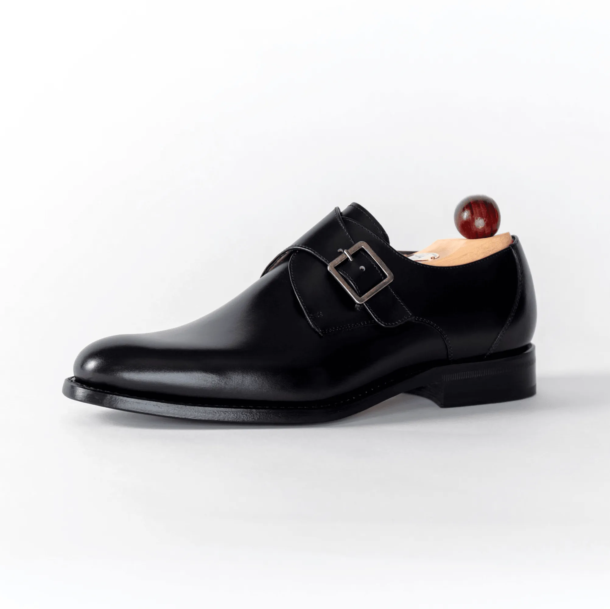 Single Buckle Monk Schwarz
