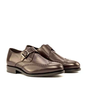 Single Monk Strap in Dark Brown Box Calf