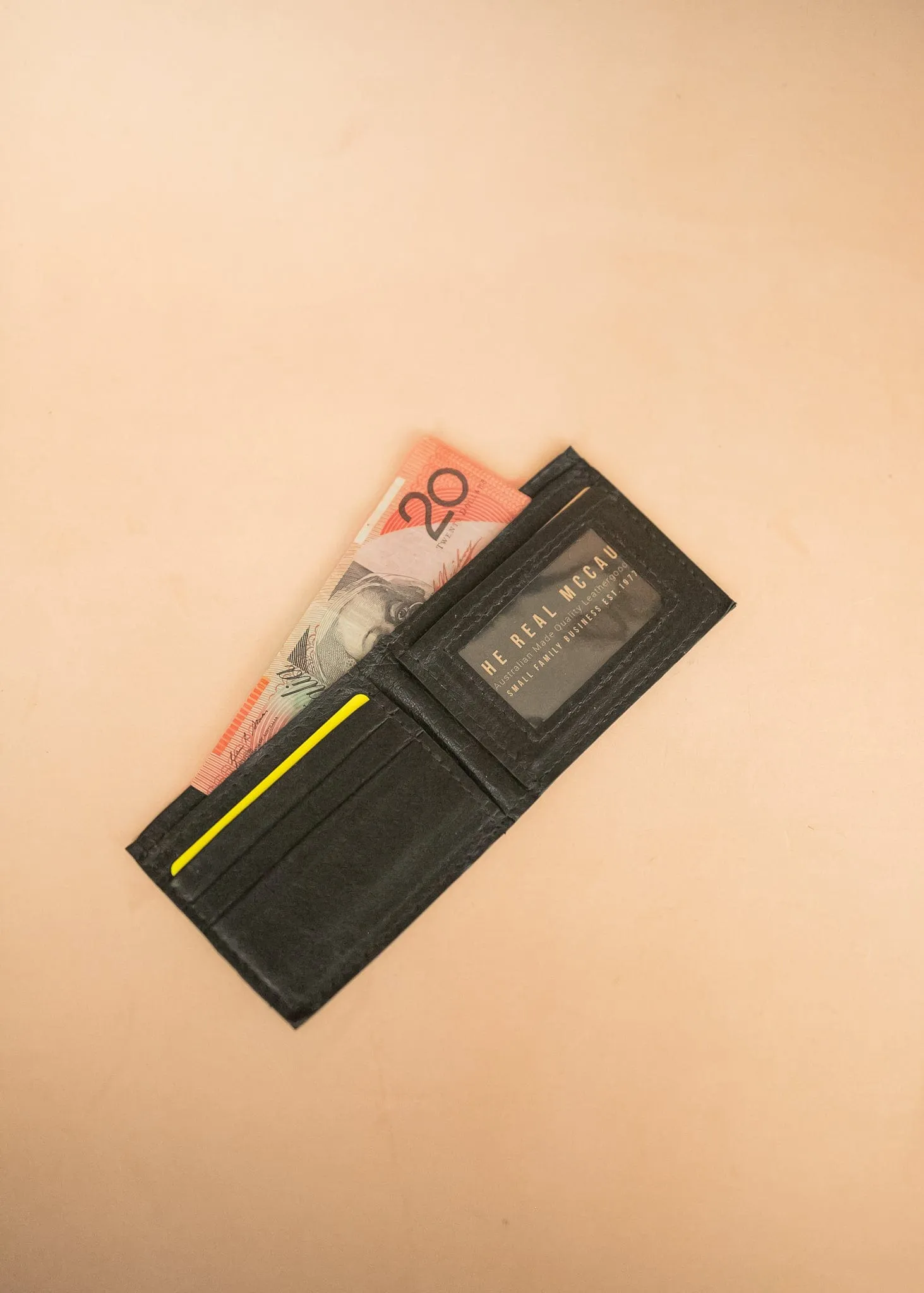Small Bifold Wallet with Window - Kangaroo