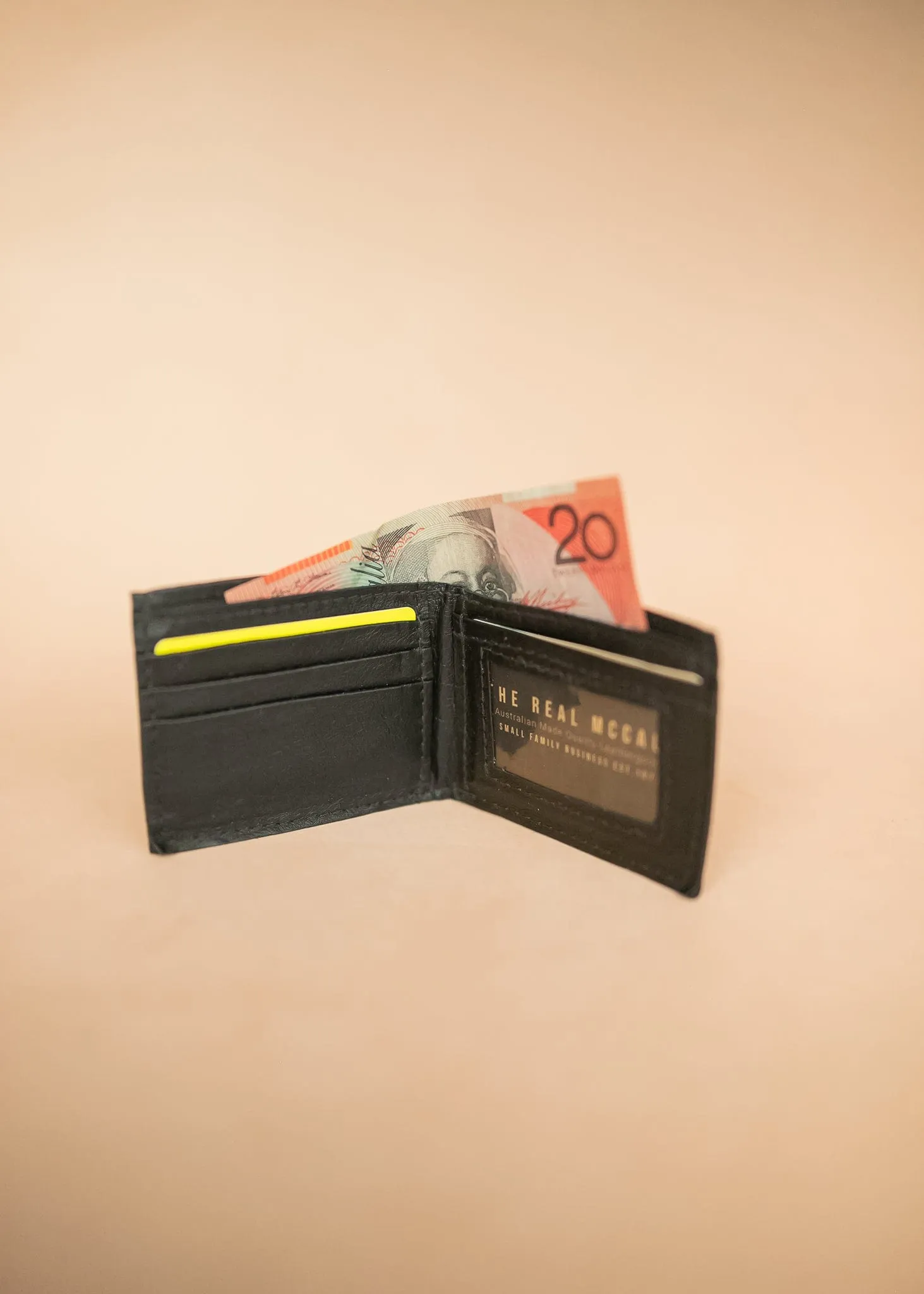 Small Bifold Wallet with Window - Kangaroo