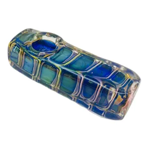 Small Rectangle Glass Hand Pipe With Inside Out Fume Scale