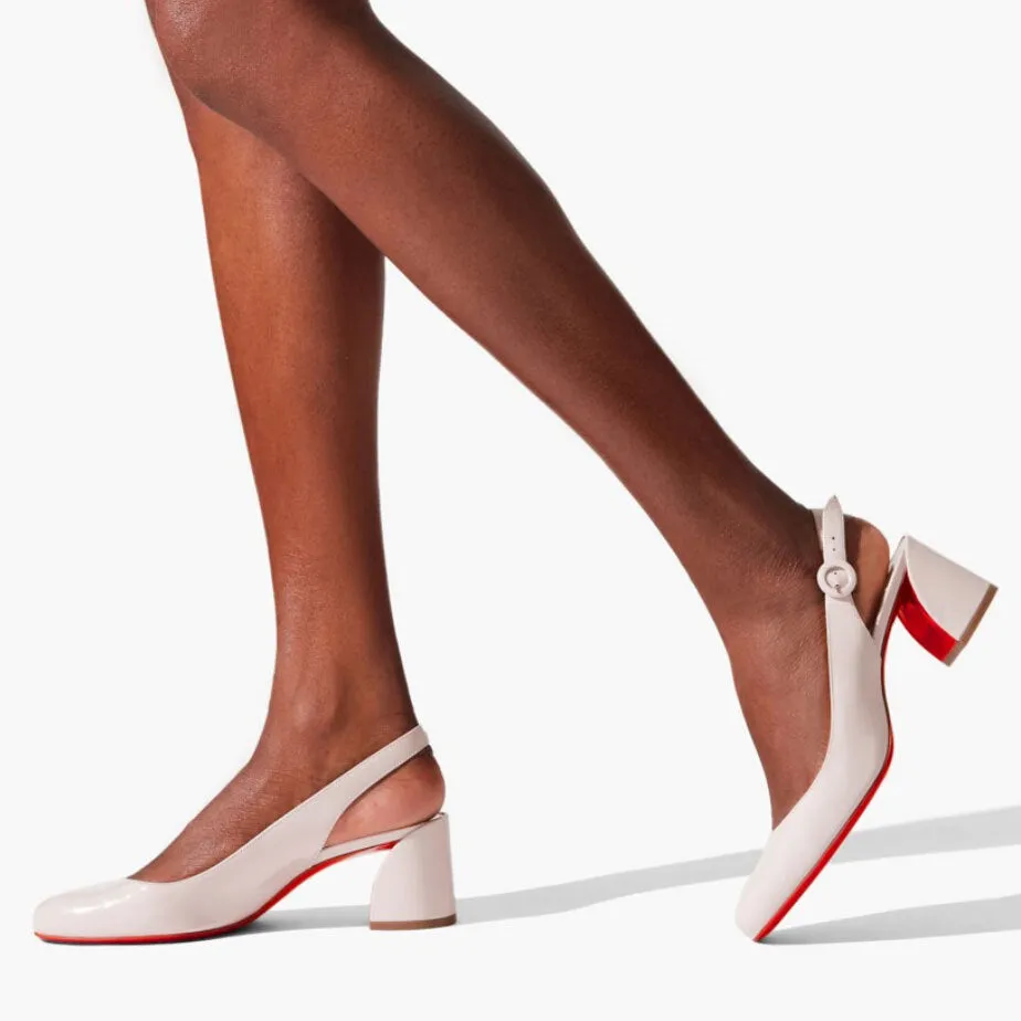 So Jane sling 55 beige patent pumps