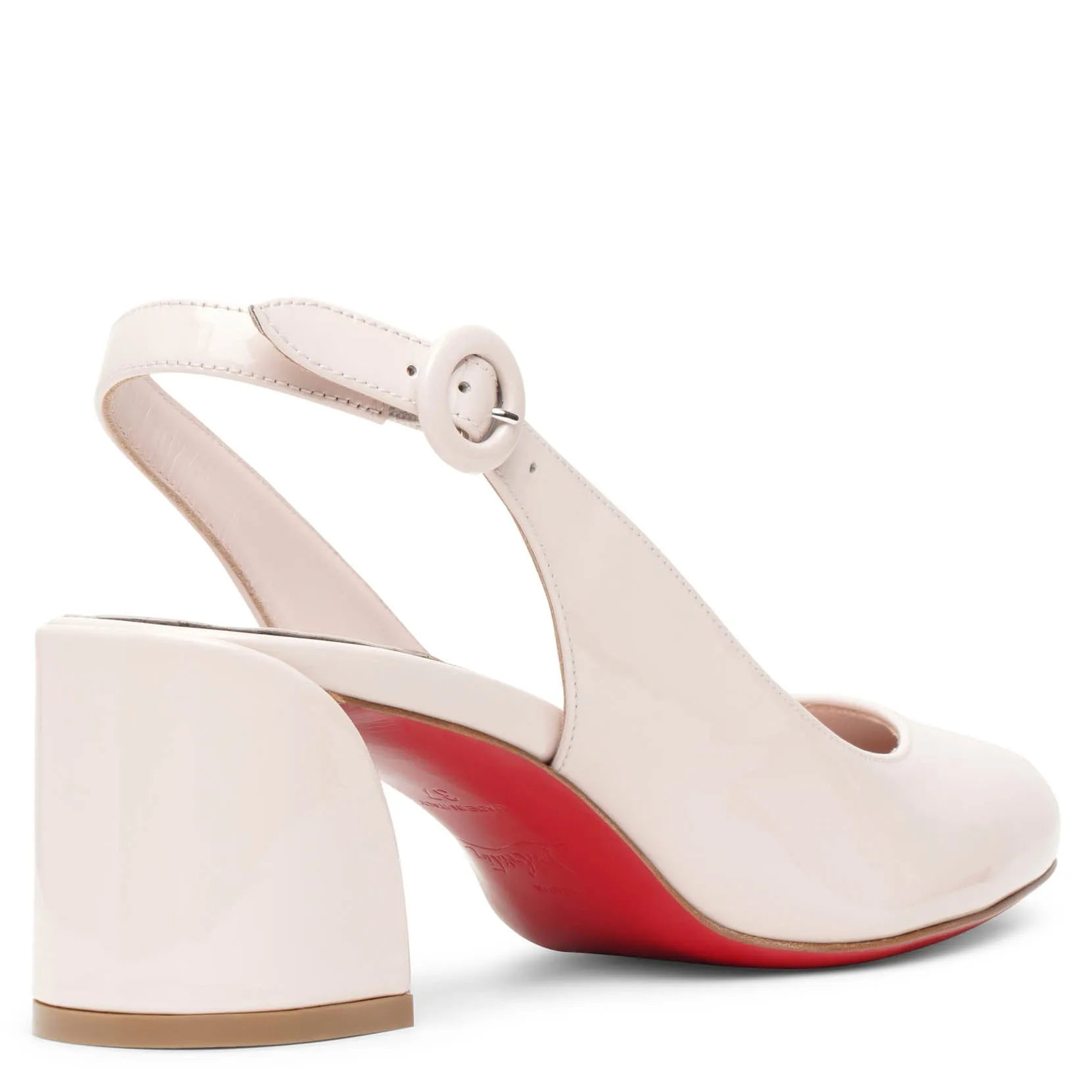 So Jane sling 55 beige patent pumps