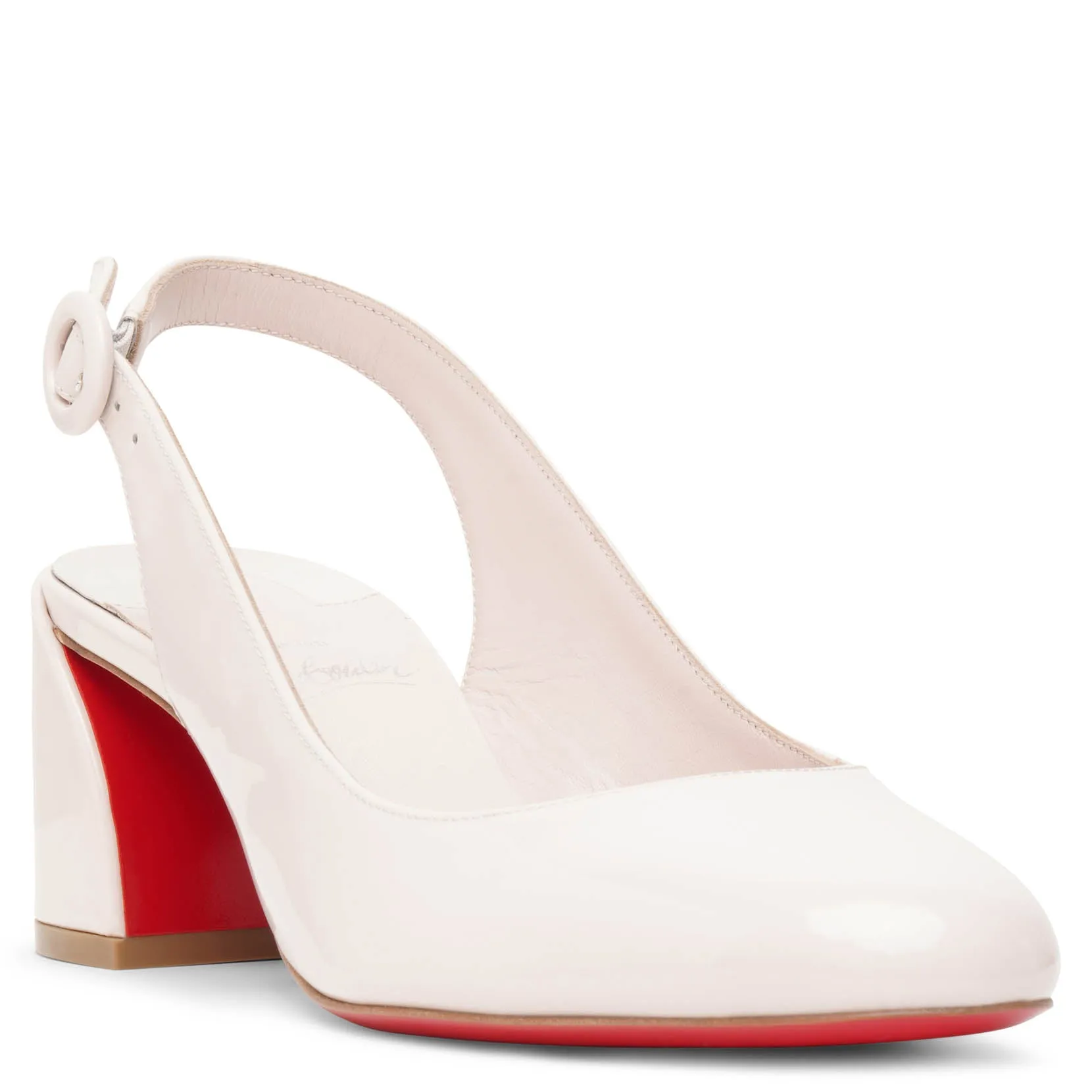 So Jane sling 55 beige patent pumps