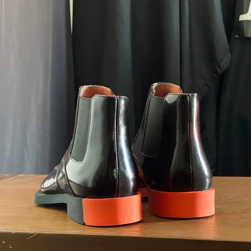Square Toe Chelsea Boots