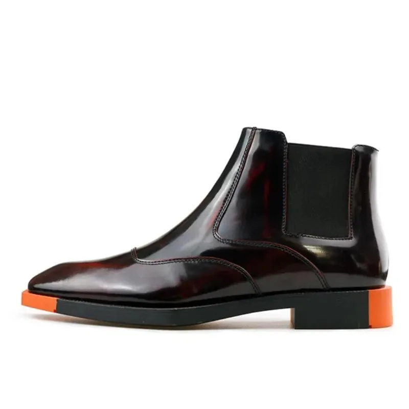 Square Toe Chelsea Boots