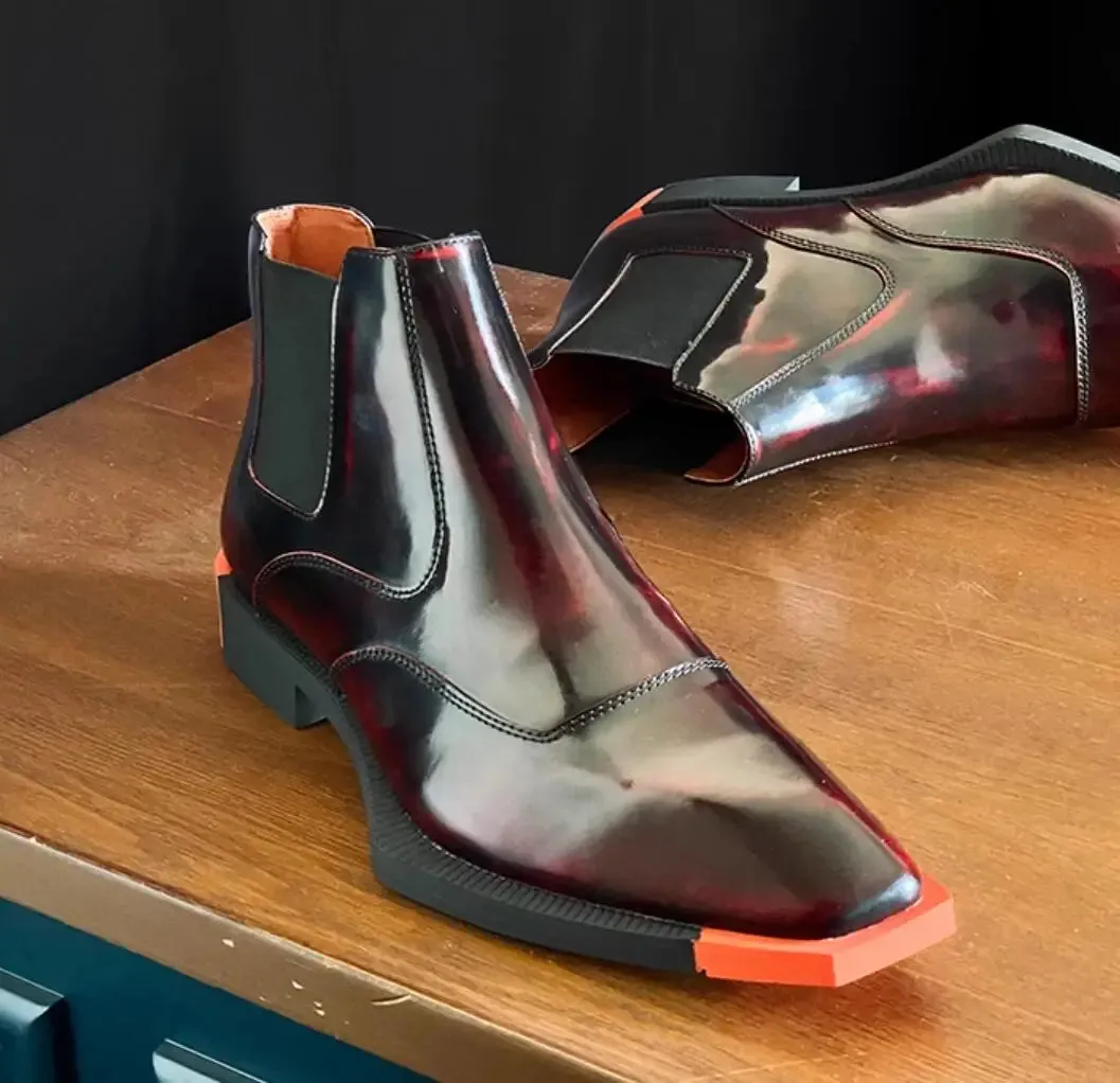 Square Toe Chelsea Boots