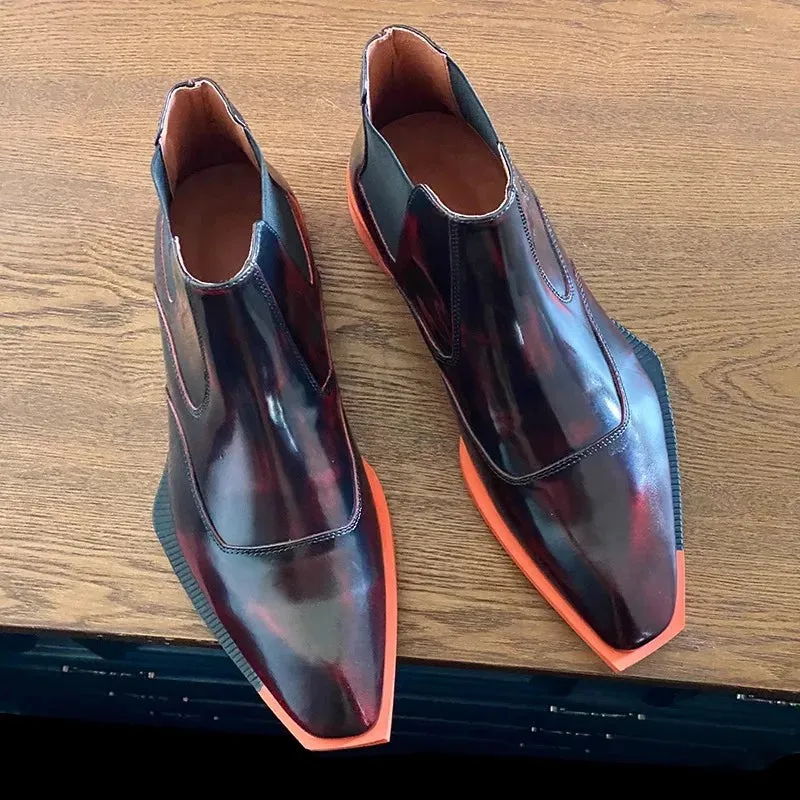 Square Toe Chelsea Boots