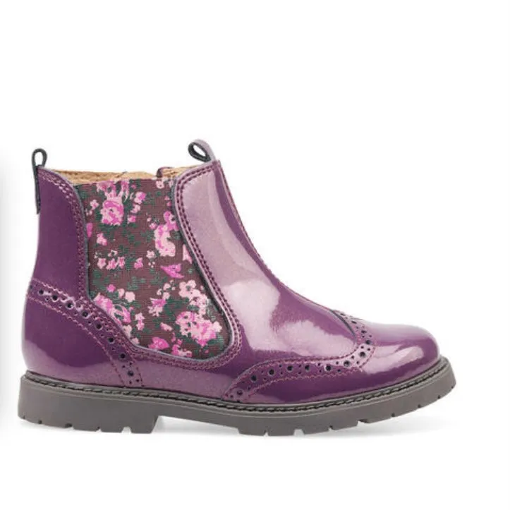 Start Rite Chelsea Blackcurrant Glitter Patent