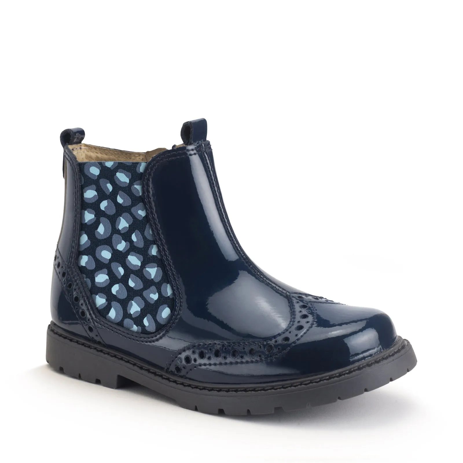 Startrite Chelsea Navy Patent Boots 1727