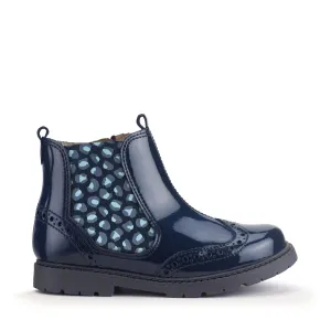 Startrite Chelsea Navy Patent Boots 1727