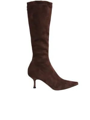 Suede Knee-High Boots