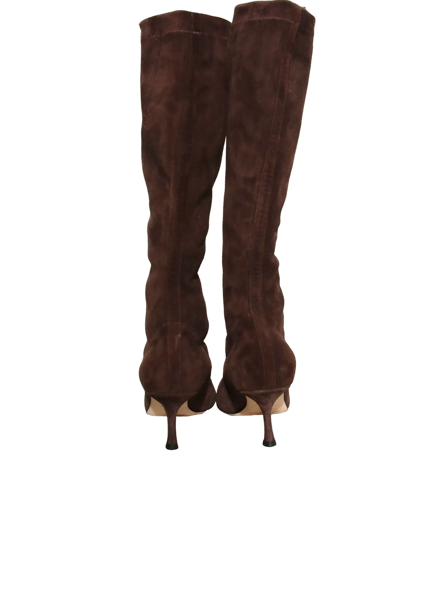 Suede Knee-High Boots
