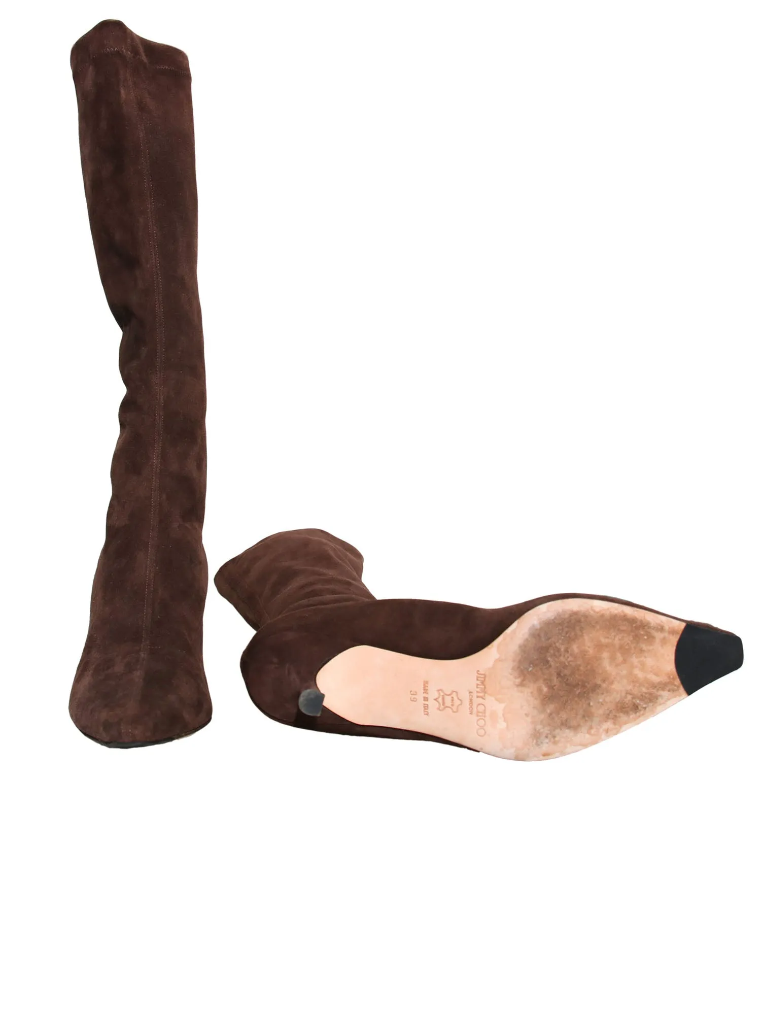 Suede Knee-High Boots