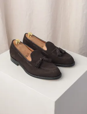 Suede Tassel Loafer Dark Brown