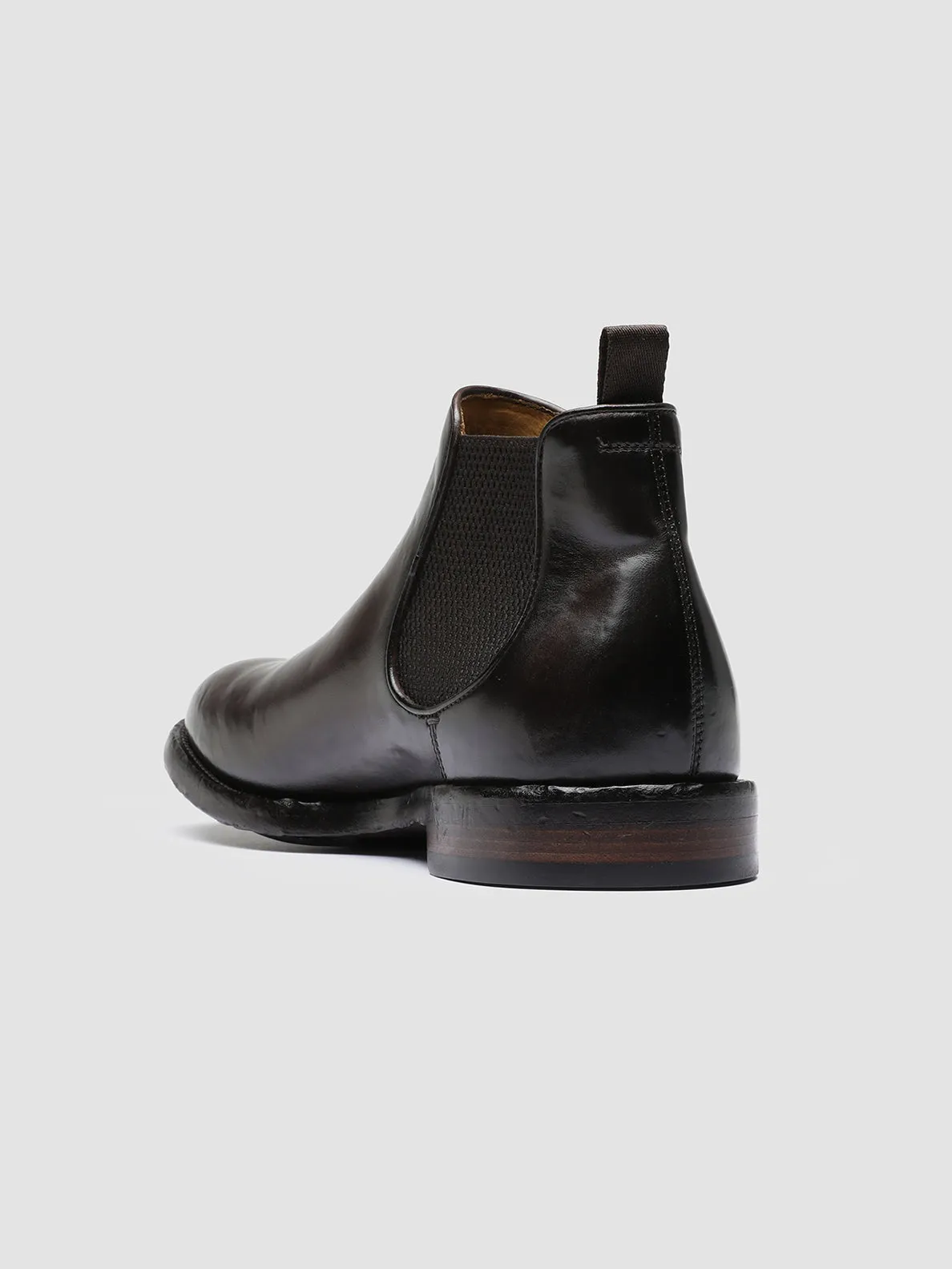 TEMPLE 008 - Brown Leather Chelsea Boots