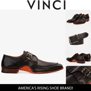 The Hagrid Black Single Monk Strap Handmade Men Shoe