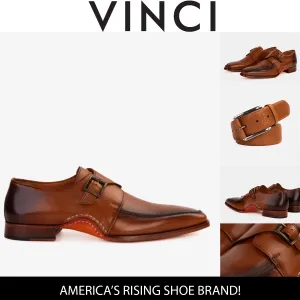 The Hagrid Tan Leather Single Monk Strap Handmade Men Shoe