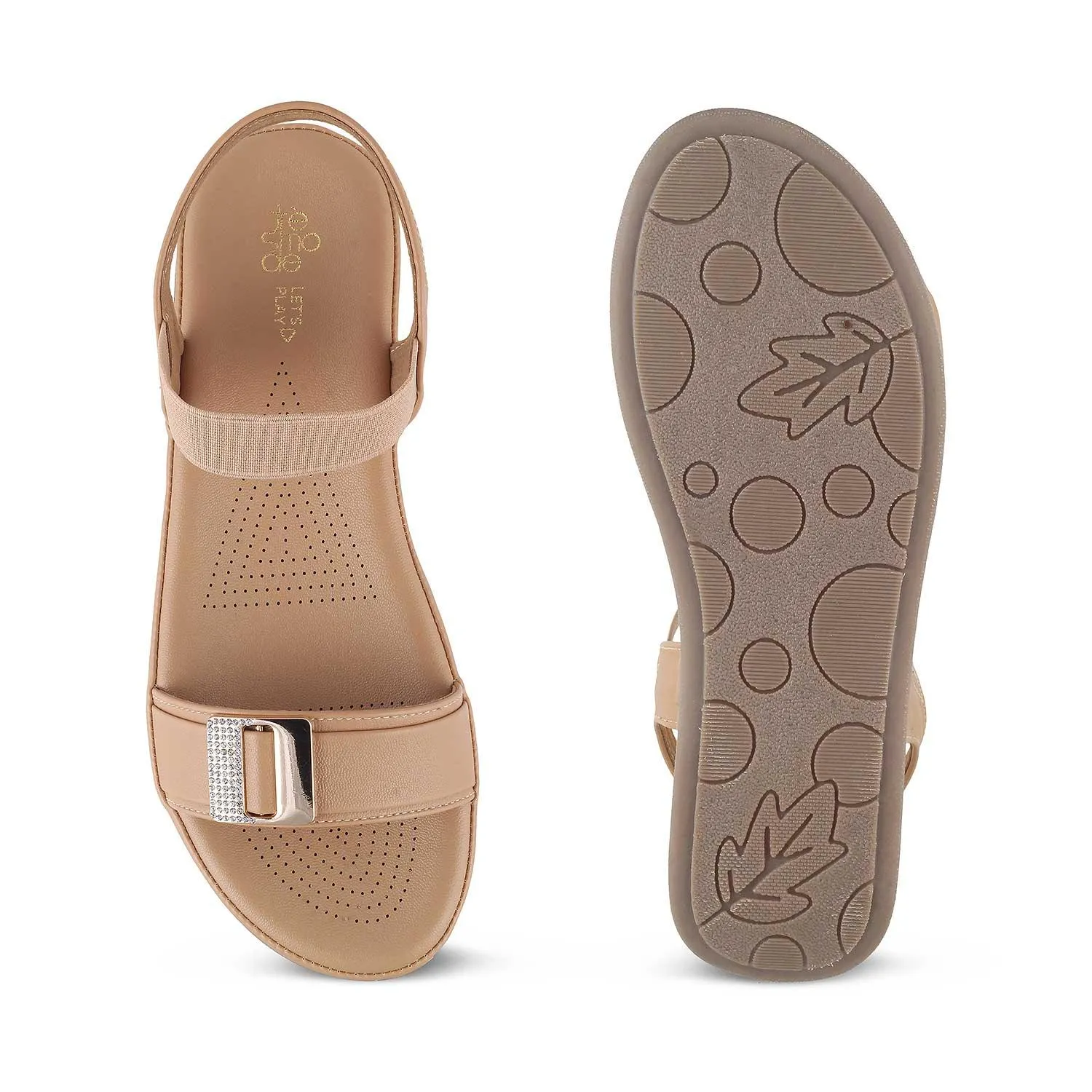 The Stepi TMS-1 Beige Women's Casual Flats Tresmode