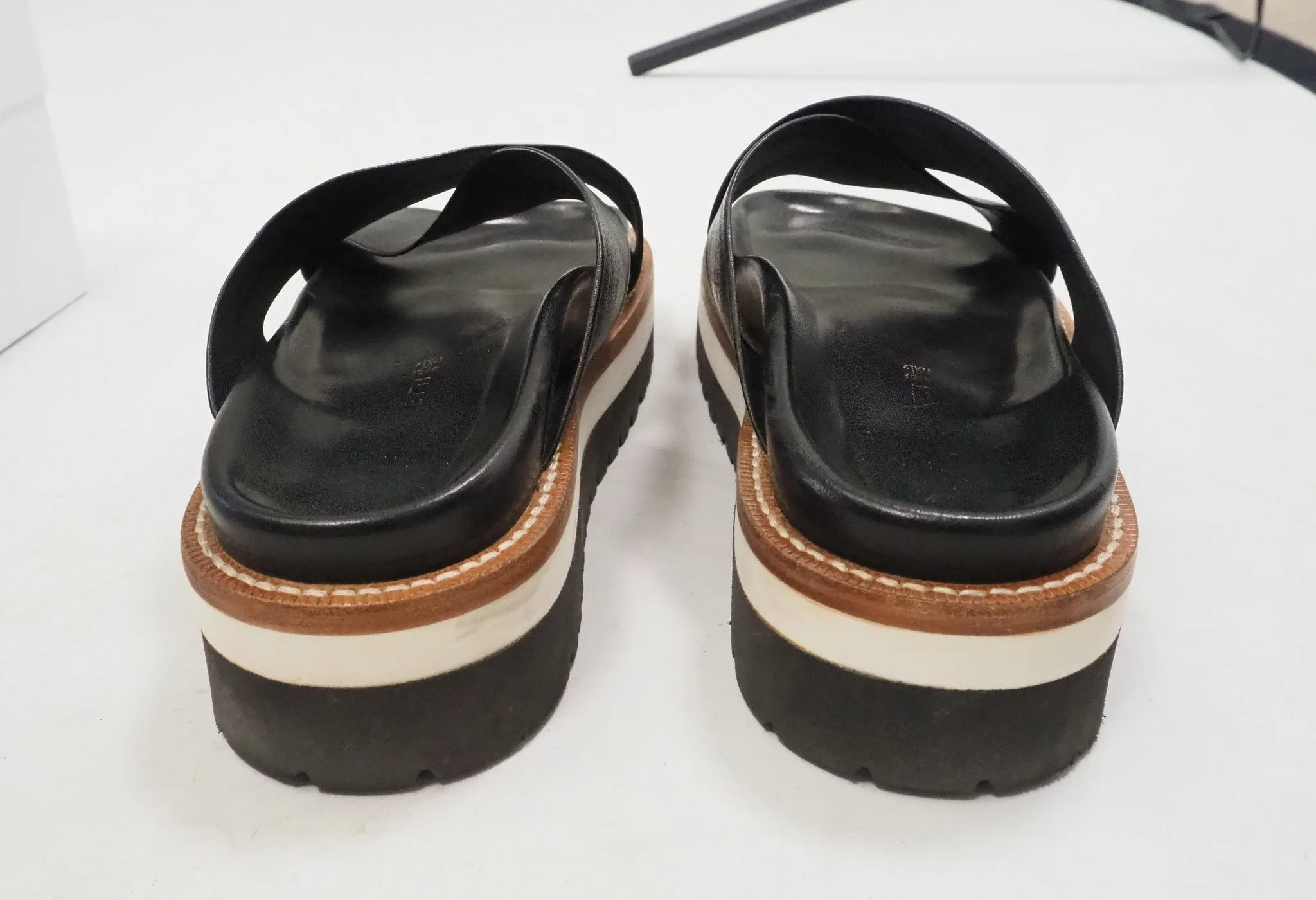 Thick Sole Leather Sandals