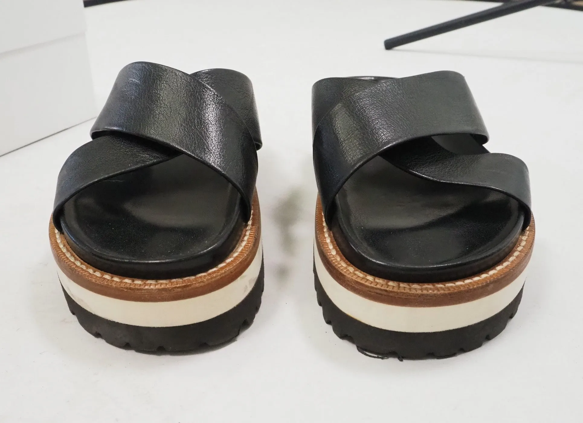 Thick Sole Leather Sandals