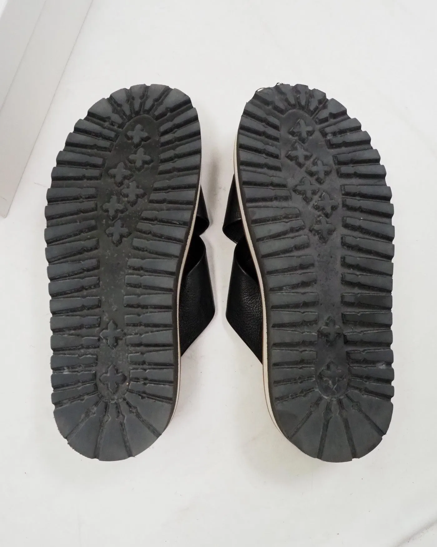 Thick Sole Leather Sandals