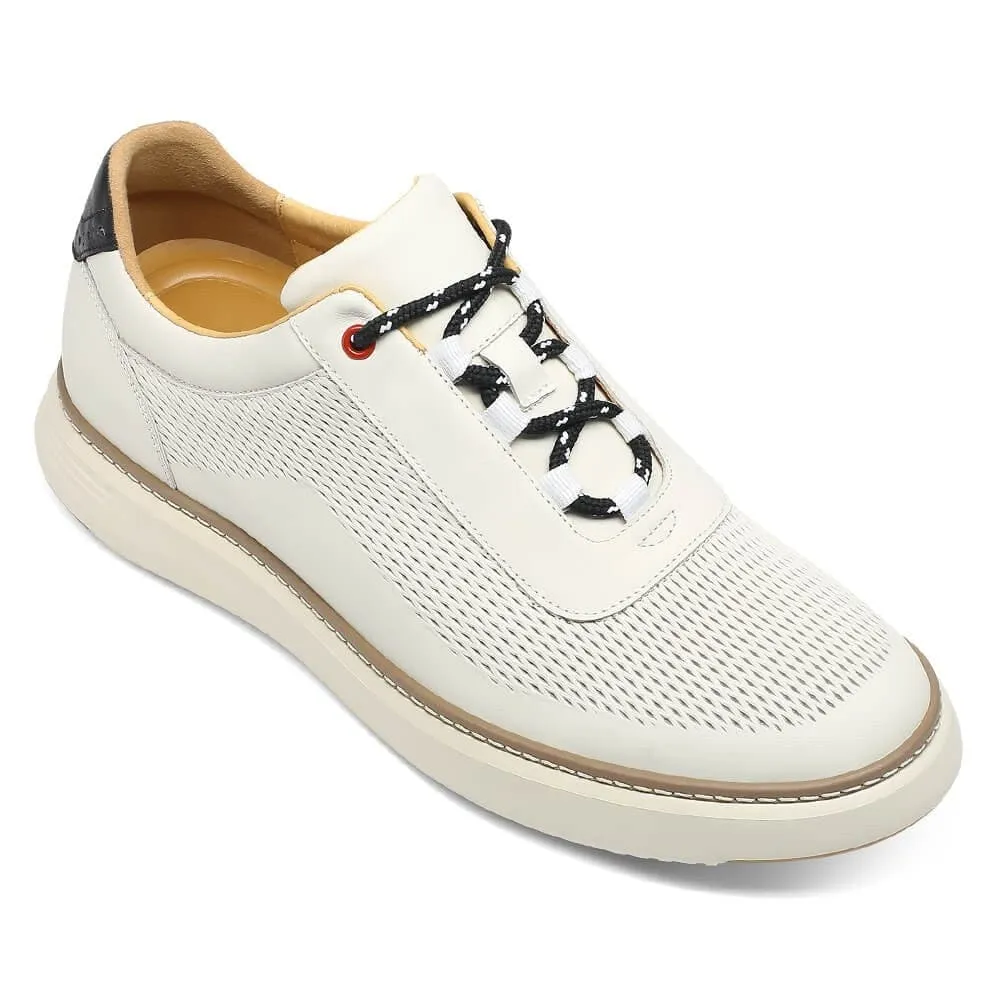This item only ships to the United States - 6 CM / 2.36 Inches CMR CHAMARIPA High Elevator Shoes - Beige Casual Sneakers for Men - Elevate Your Height