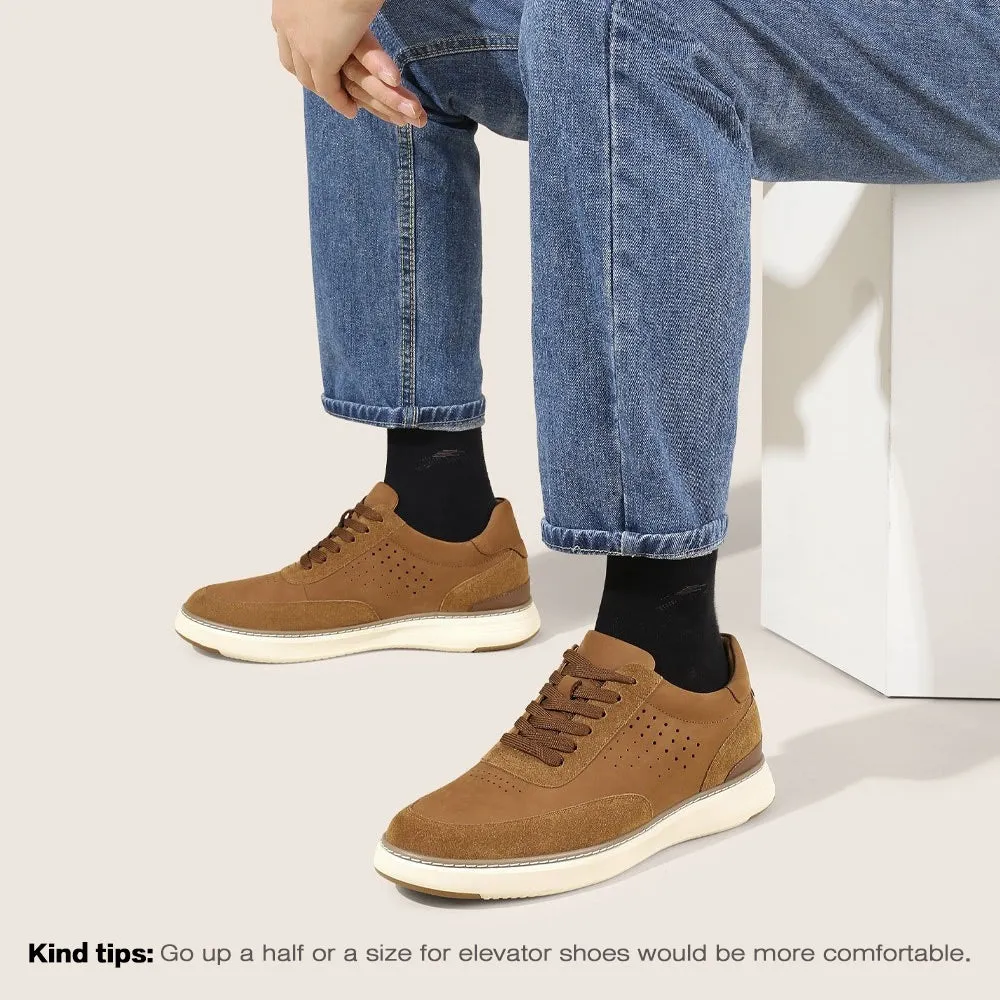 This item only ships to the United States - 6 CM/2.36 Inches CMR CHAMARIPA Height Increasing Shoes Stylish Brown Men's Casual Shoes