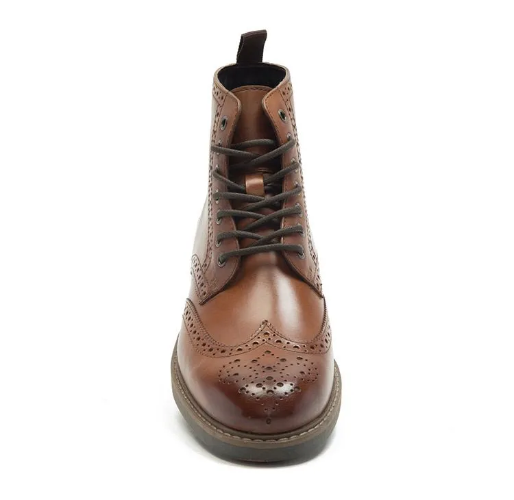Thomas Crick Nesser Brogue Lace Up Leather Boots
