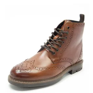 Thomas Crick Nesser Brogue Lace Up Leather Boots