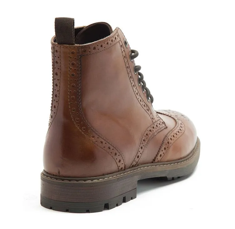 Thomas Crick Nesser Brogue Lace Up Leather Boots