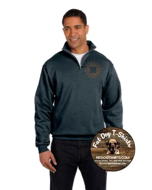THRIVE FOR LIFE -QUARTER ZIP-HEATHERED BLACK