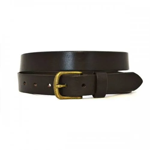 TOBEN - Mens Brown Genuine Leather Dress Belt
