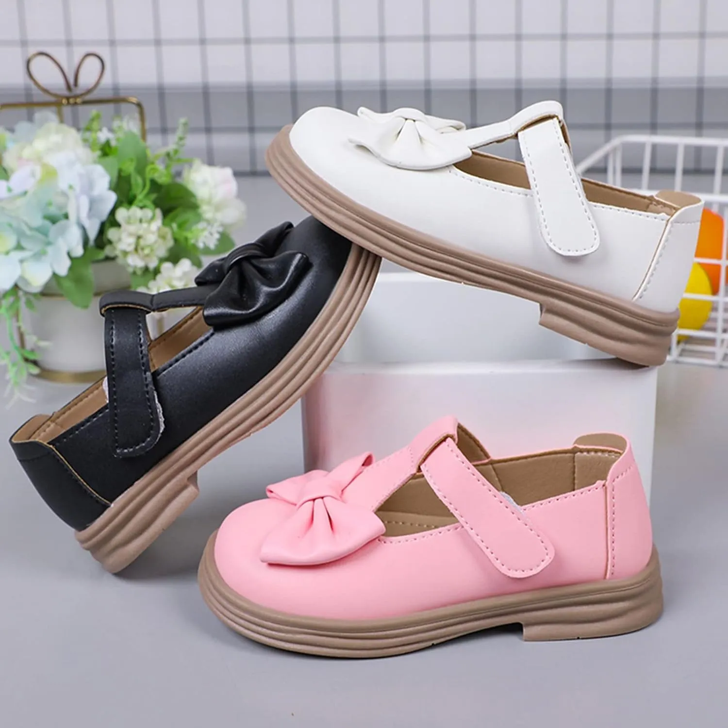 Toddler Girl Mary Jane Dress Shoes Kids Platform Uniform Shoes School Oxford Flats for Girl Toddler Girl Church Shoes