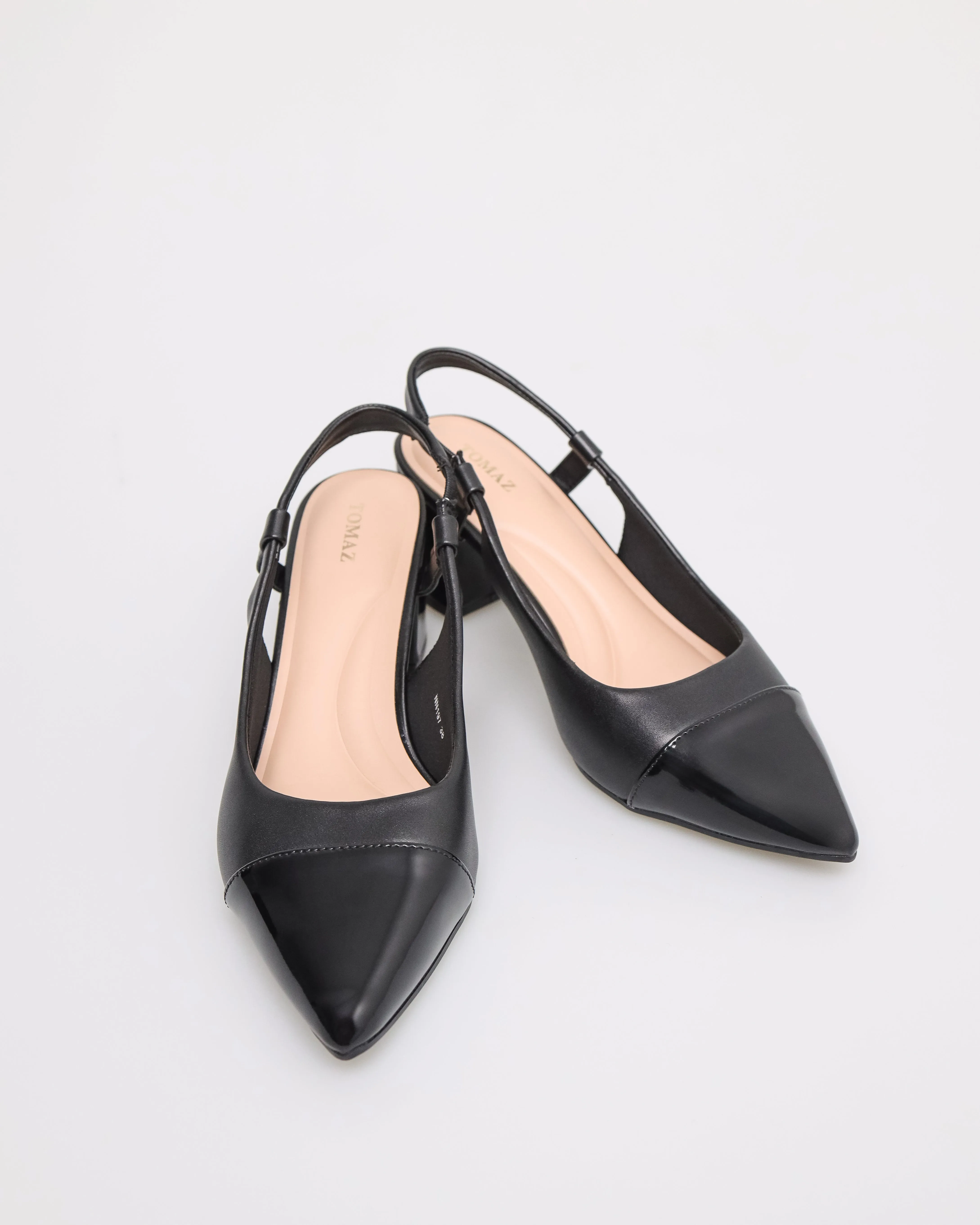 Tomaz NN197 Ladies Cap Toe Slingback Heels