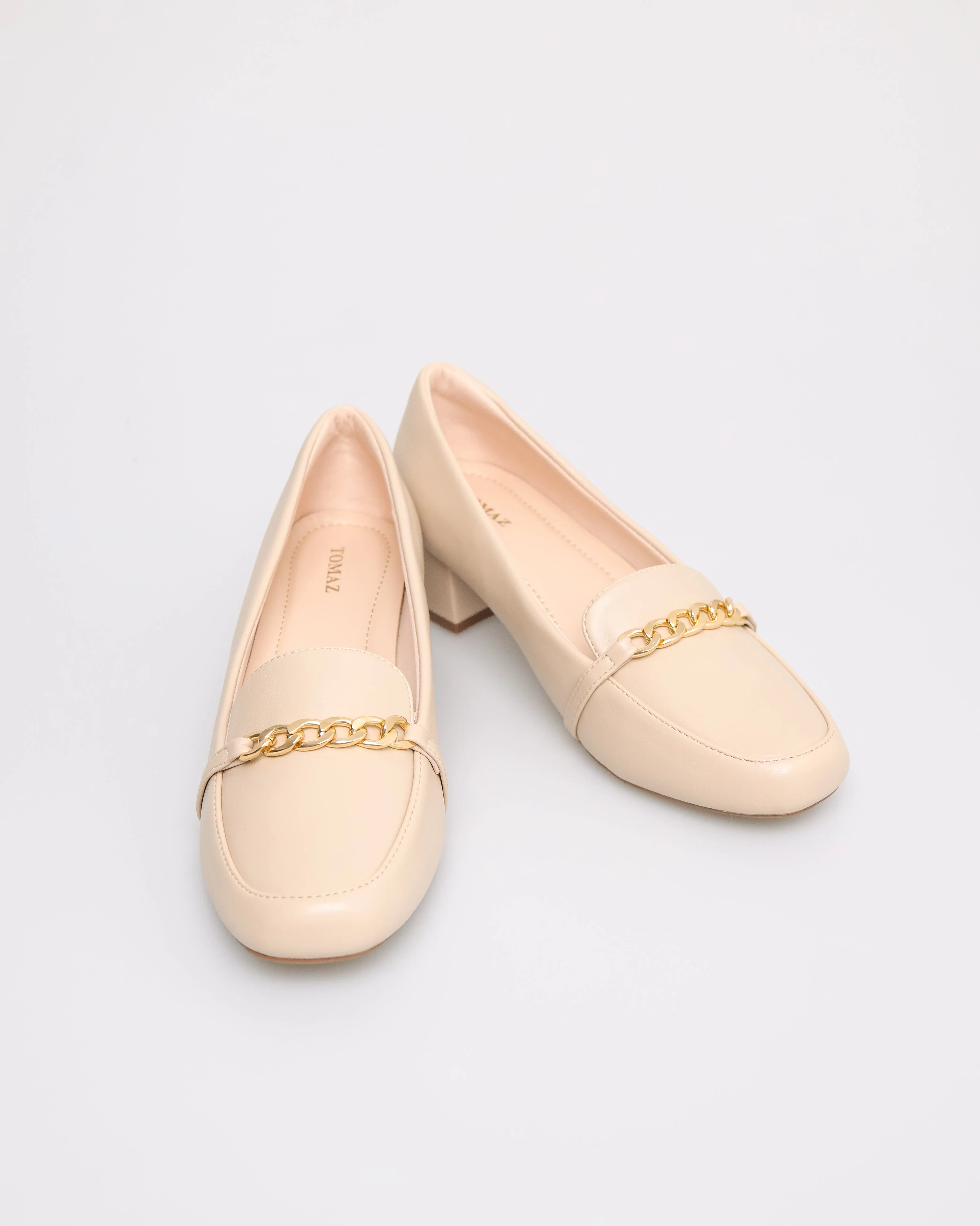 Tomaz NN205 Ladies Chained-Buckle Heeled Loafer