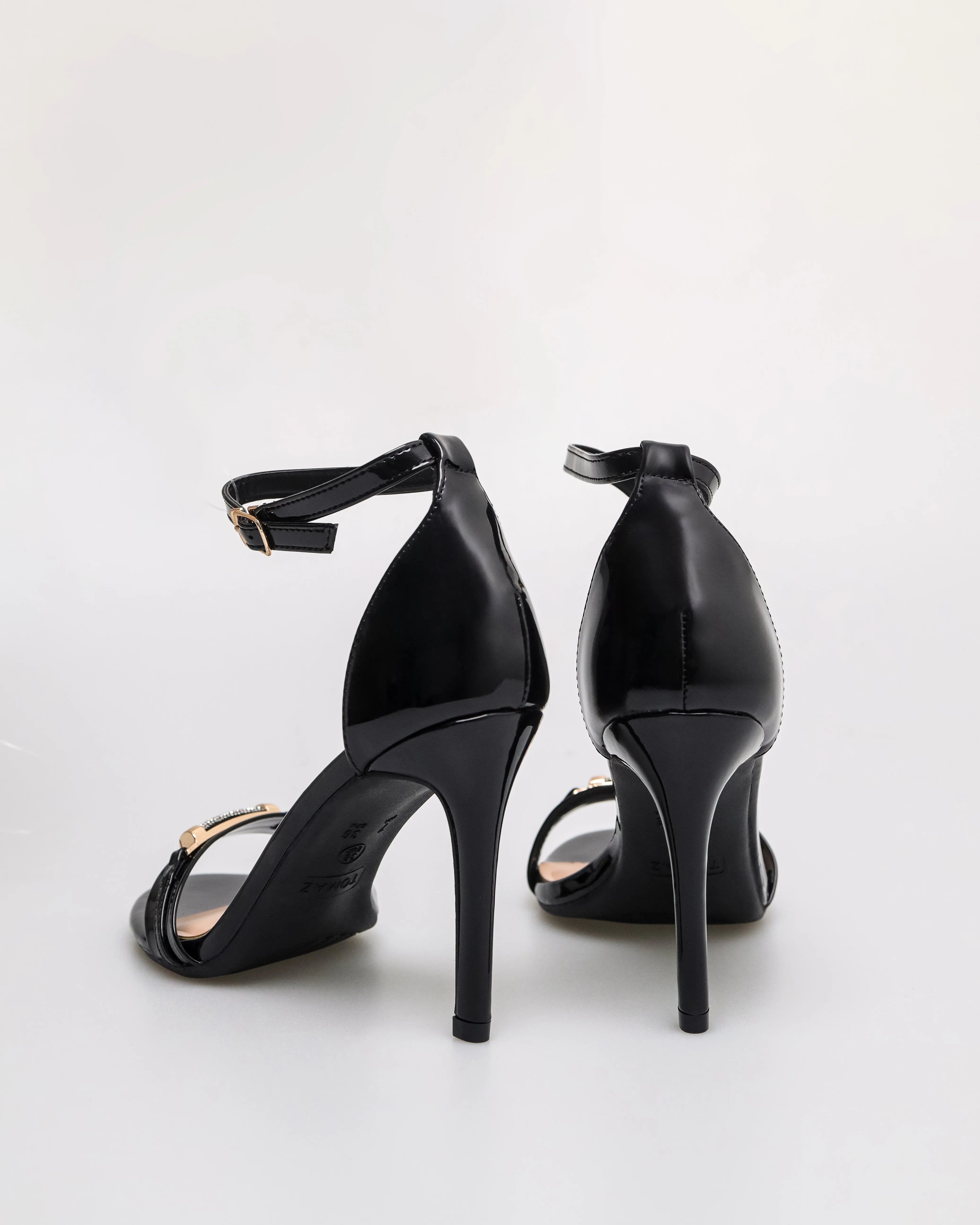 Tomaz NN349 Ladies Ankle Strap Glittery Heels