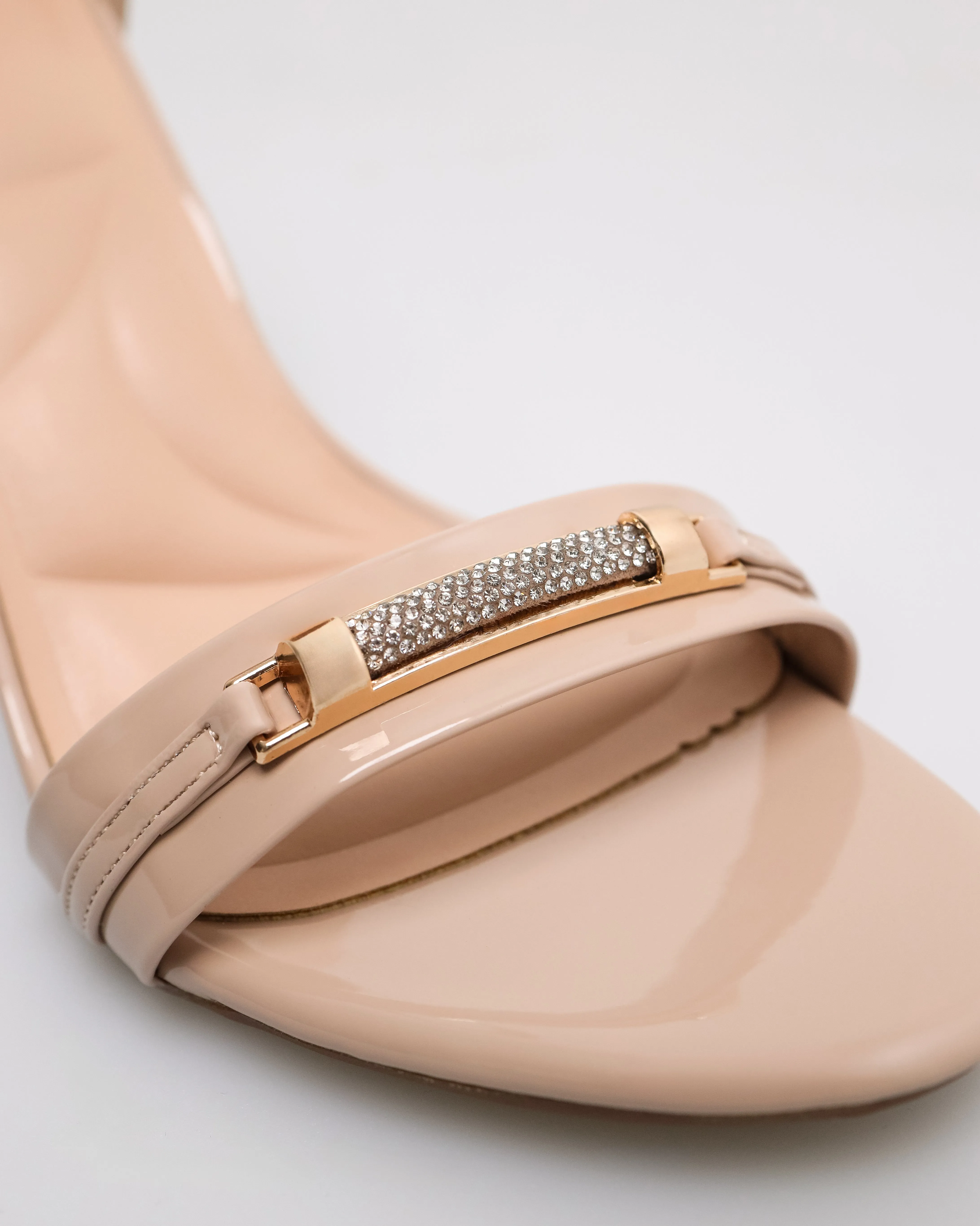 Tomaz NN349 Ladies Ankle Strap Glittery Heels