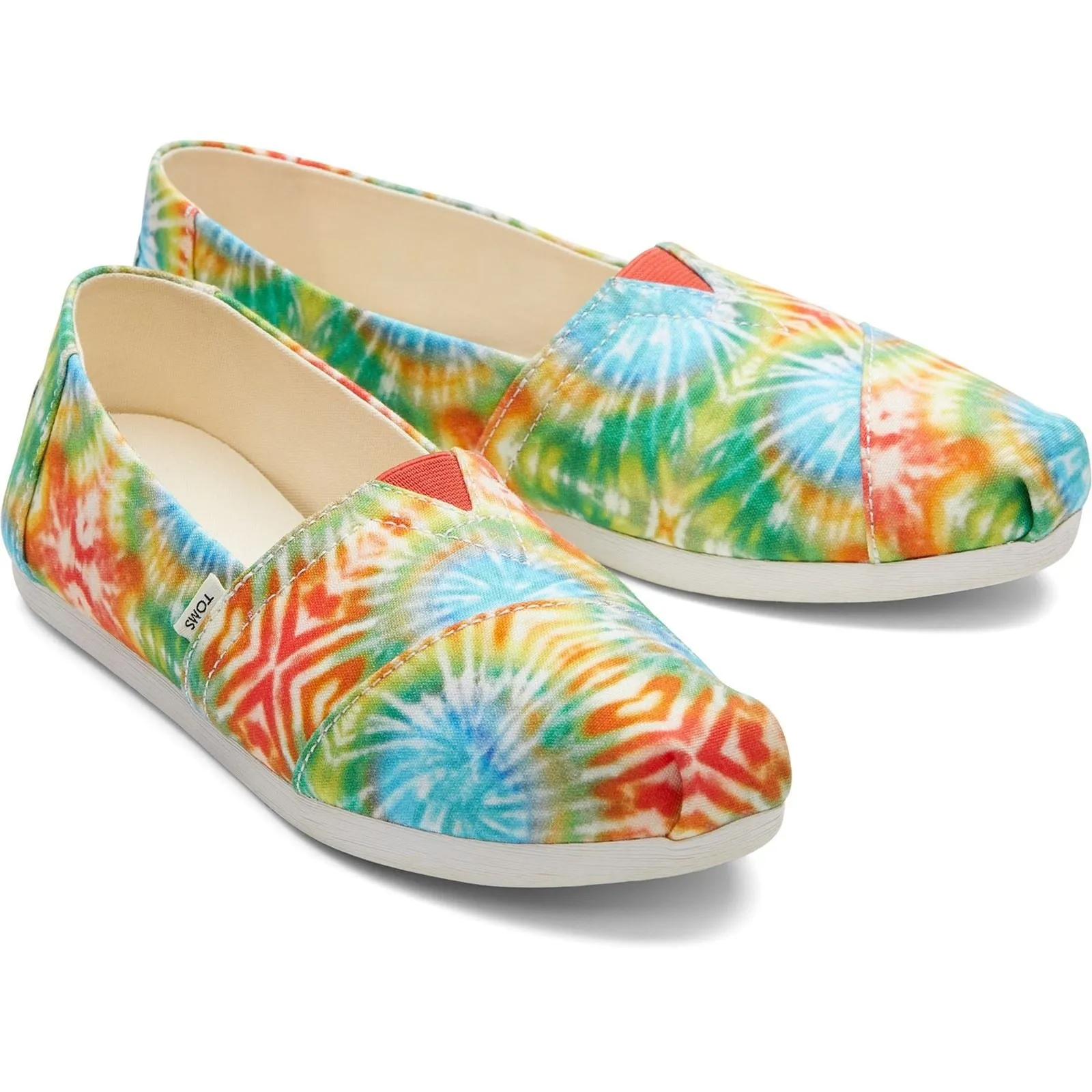TOMS Alpargata Red 100% Cotton Female Slip On Ladies Shoes