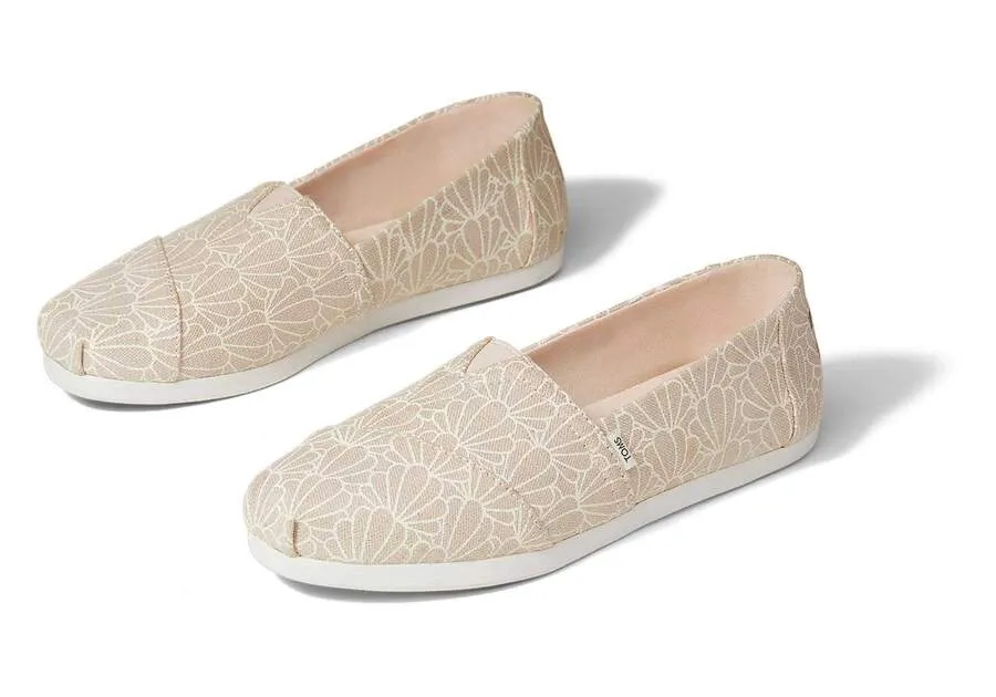 TOMS Womens Alpargata Seashell Print - Peony Foil