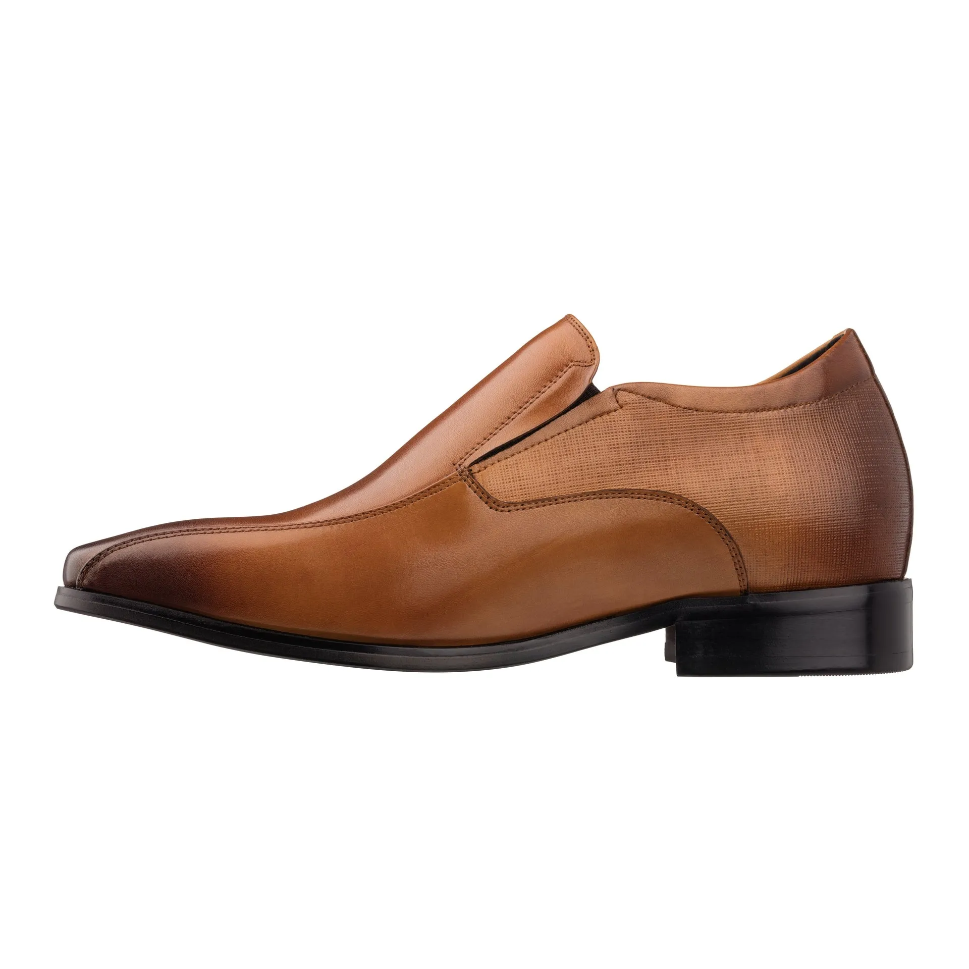 TOTO - Y6362 - 2.2 Inches Taller (Brown) - Slip-On Dress Oxford