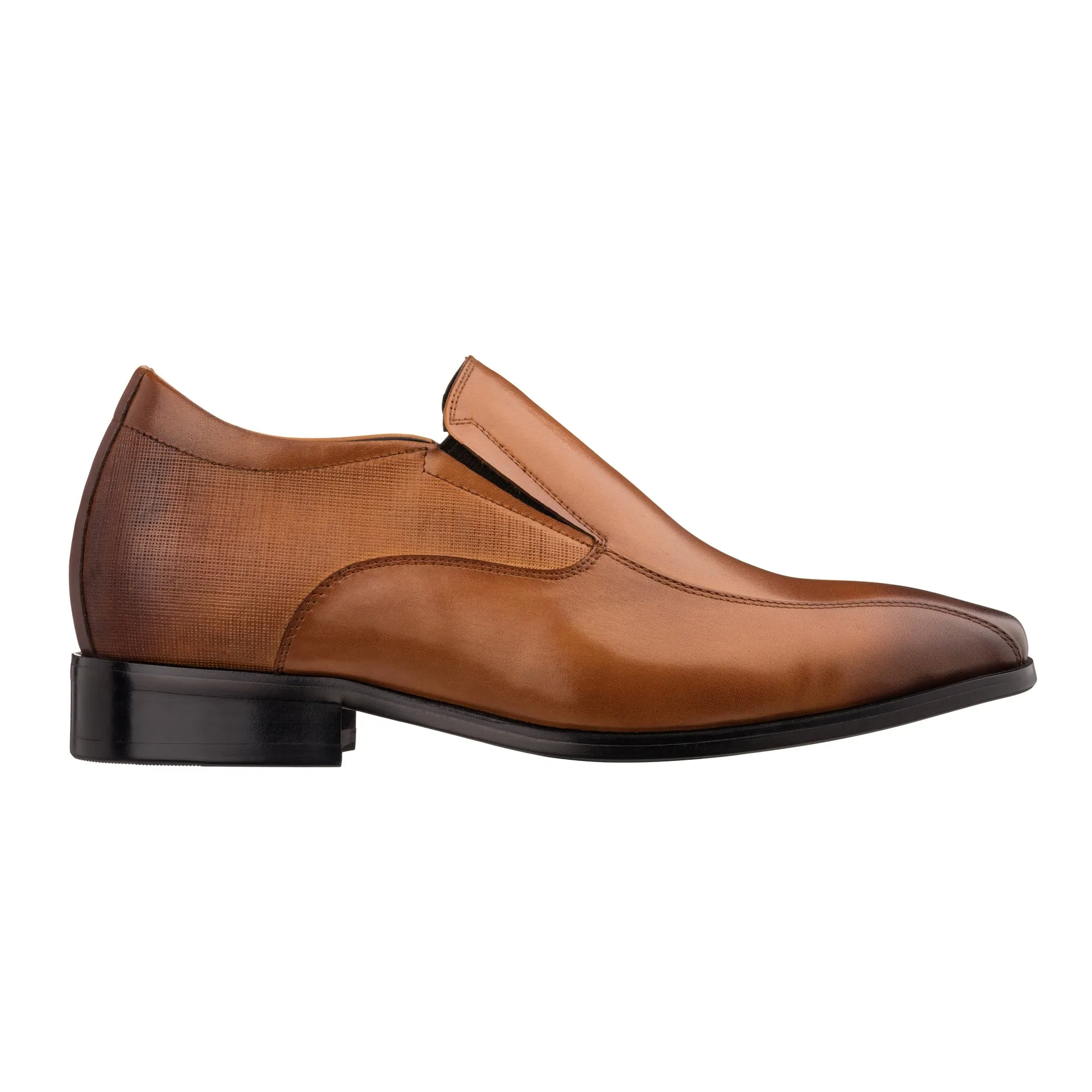 TOTO - Y6362 - 2.2 Inches Taller (Brown) - Slip-On Dress Oxford