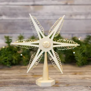 Tree Topper -6 Point Curled Wood Chip Star